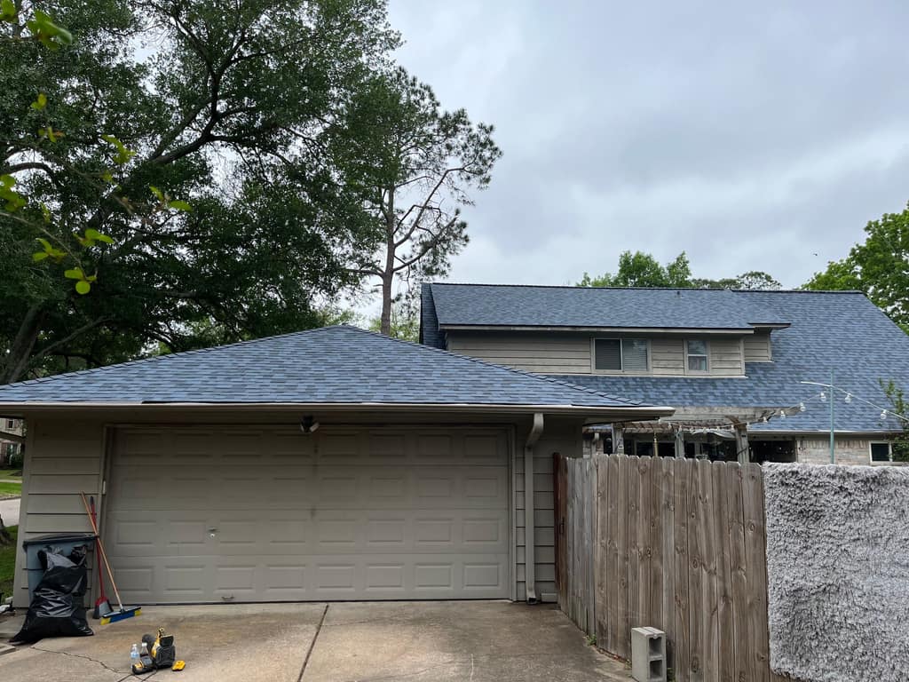 Storm-damage repair — after