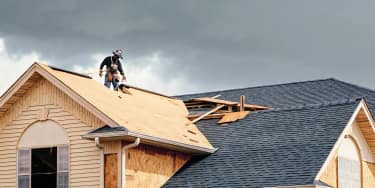 After storm roof inspection by a roofing professional at a Texas home