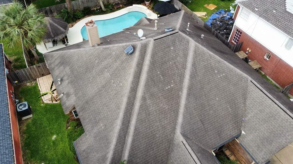 Roof restoration — before