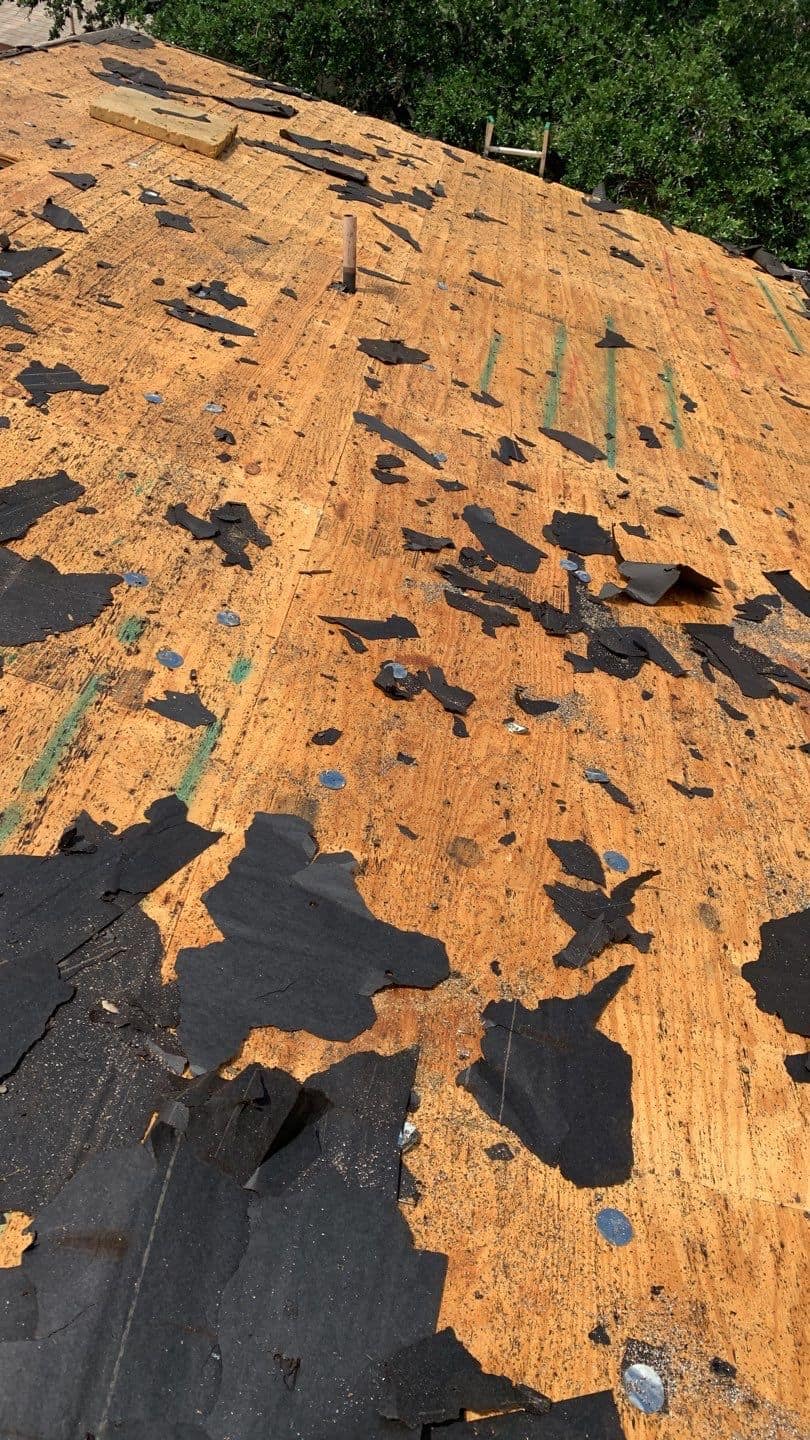 Full re-roof — before