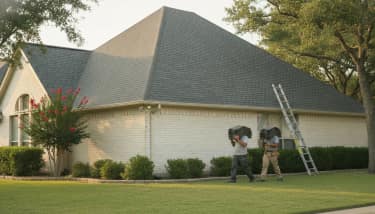 Residential roof replacement on a Texas home